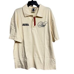 New Mens Deus Ex Machina Gaffer Polo Shirt in Dirty‎ White